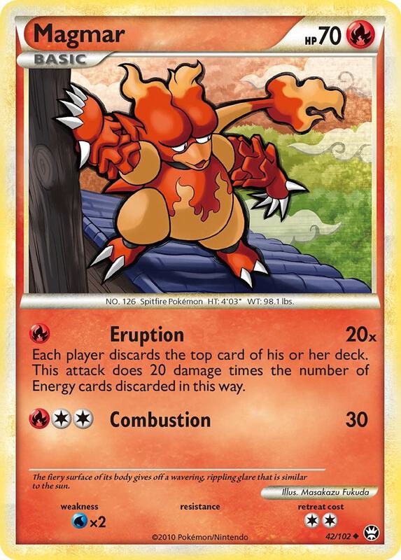 Magmar Pokemon card from Triumphant