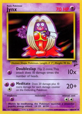 Jynx Pokemon card from Base Set 2