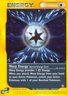 Warp Energy Pokemon card from Aquapolis