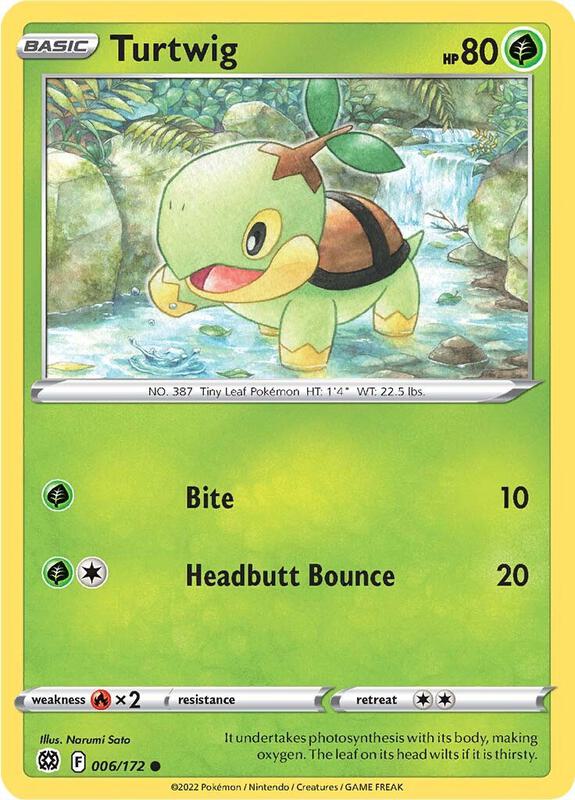 Turtwig Pokemon card from SWSH09: Brilliant Stars