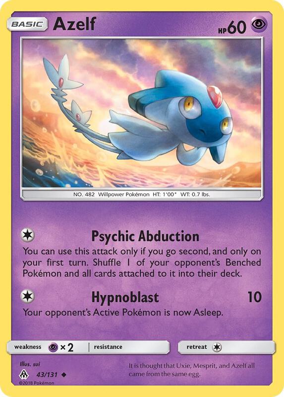 Azelf Pokemon card from SM - Forbidden Light
