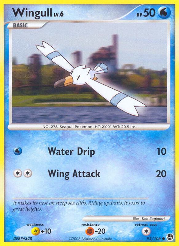Wingull Pokemon card from Great Encounters