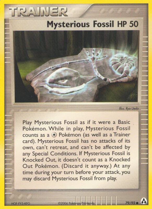 Mysterious Fossil Pokemon card from Legend Maker