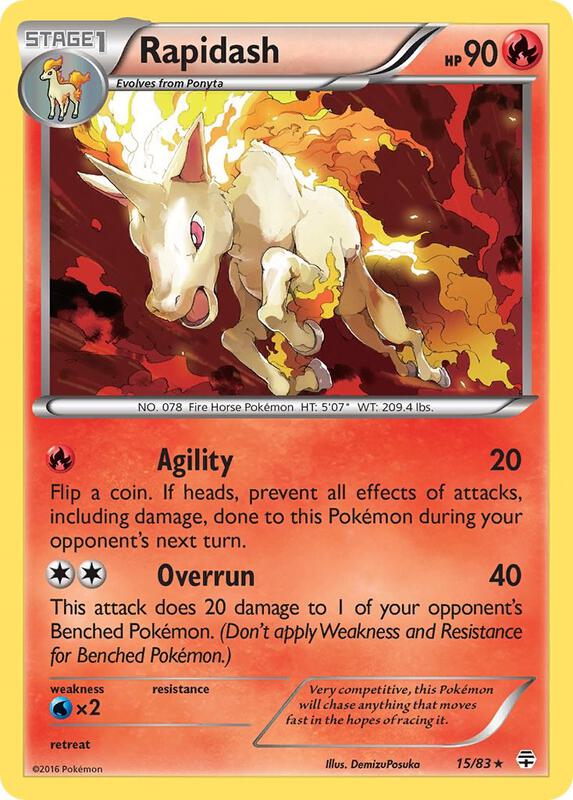 Rapidash Pokemon card from Generations