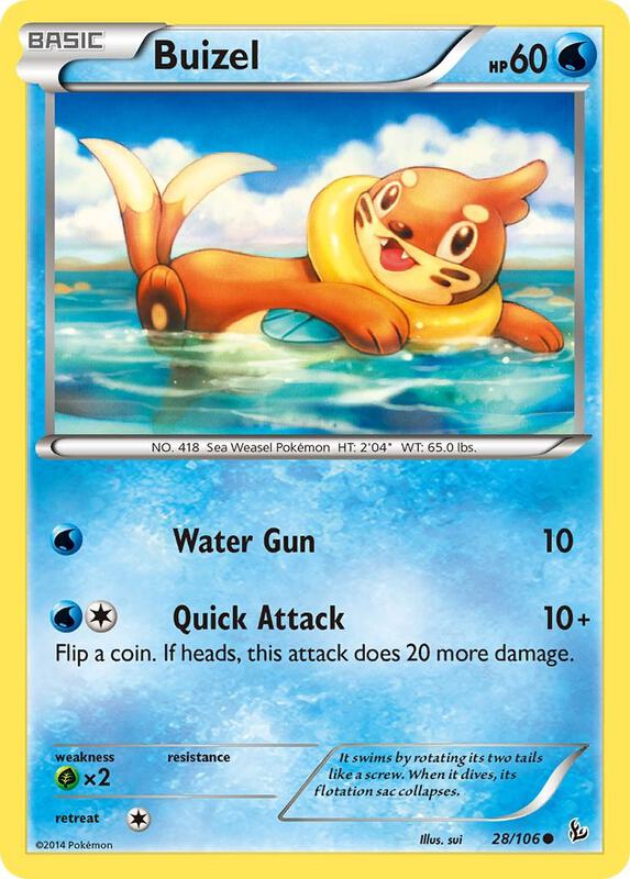 Buizel Pokemon card from XY - Flashfire