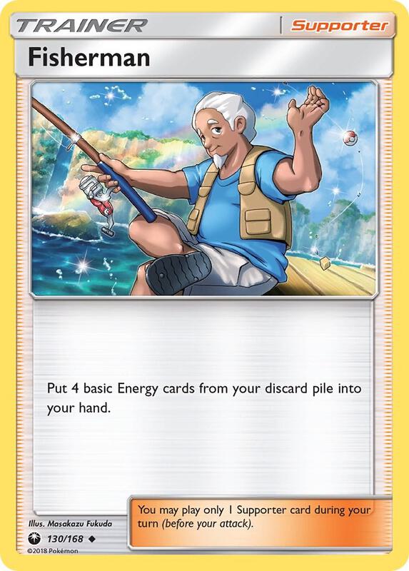 Fisherman Pokemon card from SM - Celestial Storm