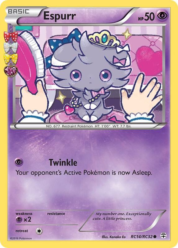 Espurr Pokemon card from Generations: Radiant Collection