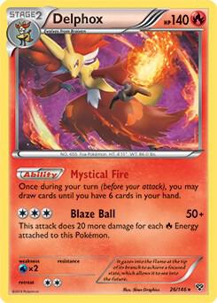 Delphox Pokemon card from Deck Exclusives