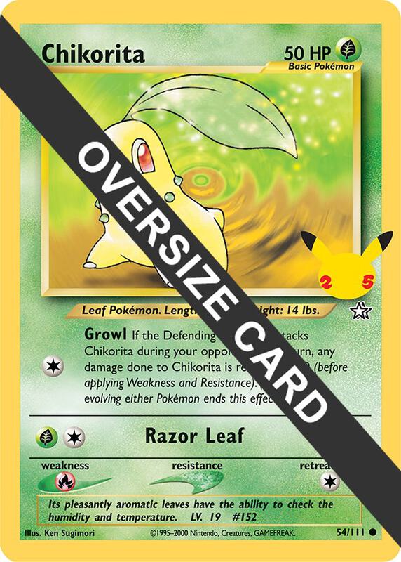 Chikorita Pokemon card from First Partner Pack