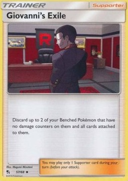 Giovanni's Exile Pokemon card from Hidden Fates