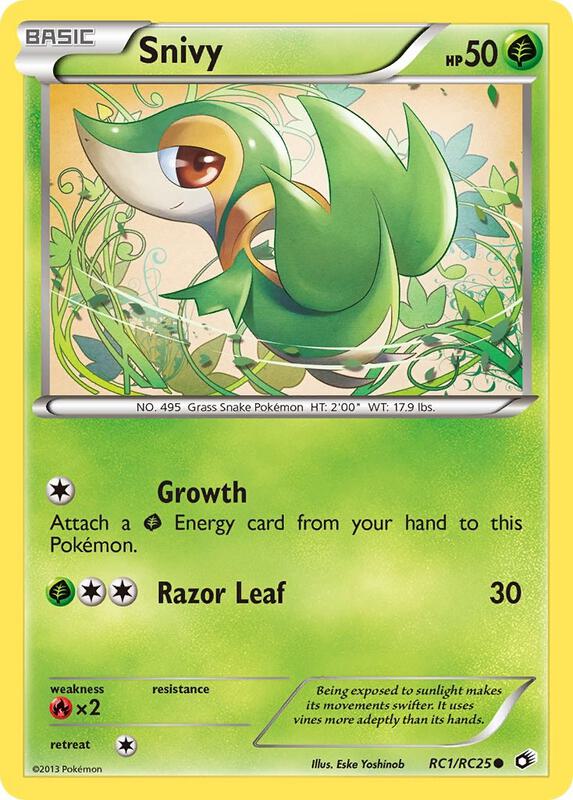 Snivy Pokemon card from Legendary Treasures: Radiant Collection