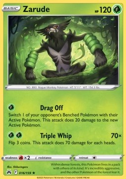 Zarude Pokemon card from Crown Zenith