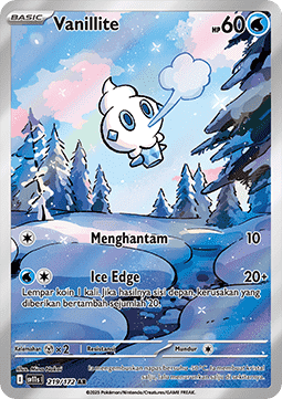 Vanillite Pokemon card from Black White IDTH