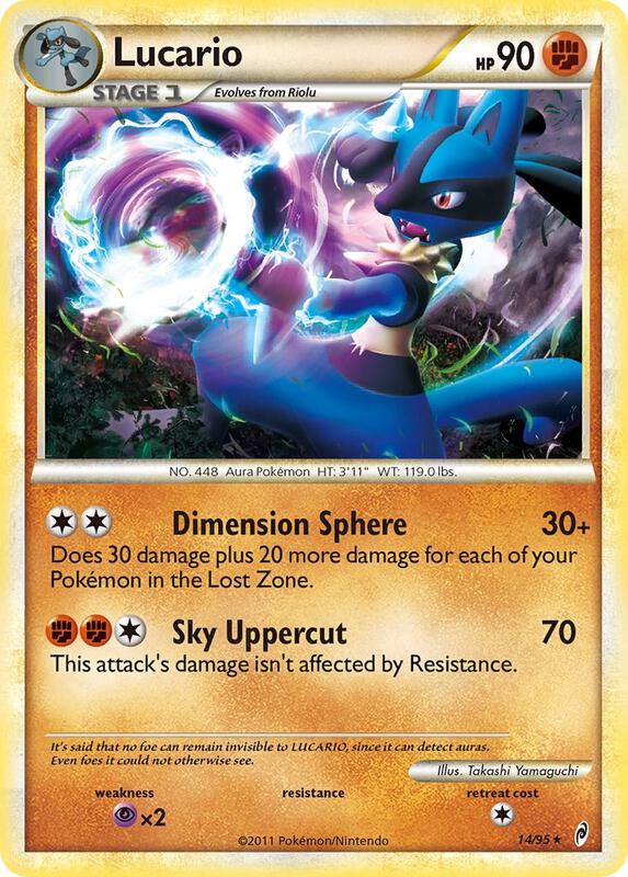 Lucario Pokemon card from Call of Legends