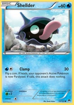 Shellder Pokemon card from BREAKpoint