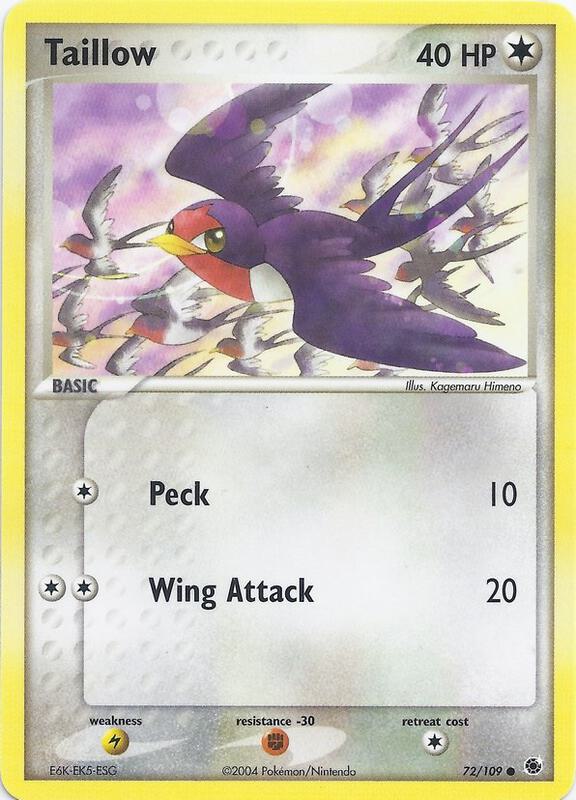 Taillow Pokemon card from EX Battle Stadium