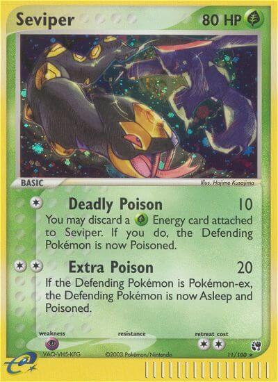 Seviper Pokemon card from Sandstorm