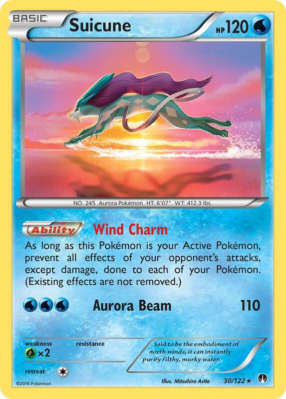 Suicune Pokemon card from XY - BREAKpoint