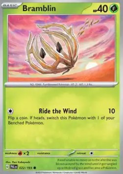 Bramblin Pokemon card from Paldea Evolved