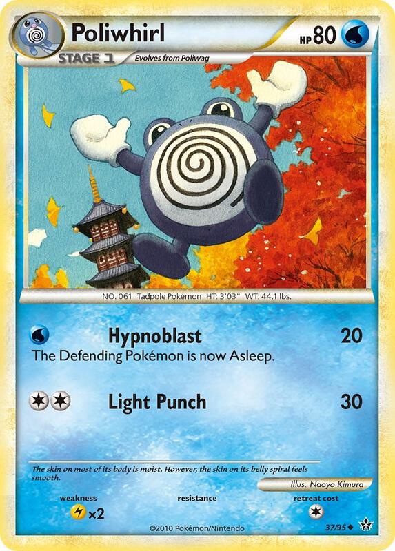 Poliwhirl Pokemon card from Unleashed