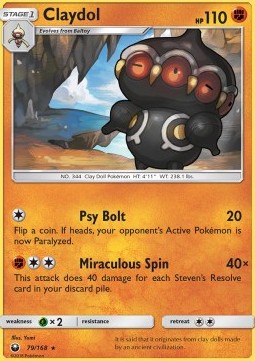 Claydol Pokemon card from Celestial Storm