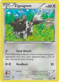 Zigzagoon Pokemon card from McDonald's Promos 2015
