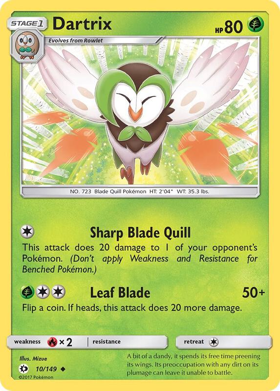 Dartrix Pokemon card from SM Base Set