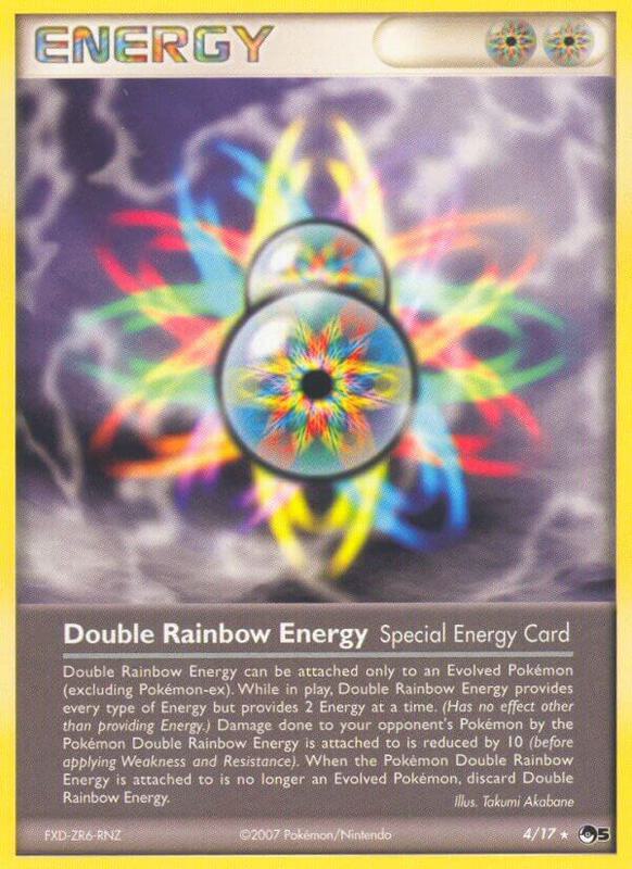 Double Rainbow Energy Pokemon card from POP Series 5