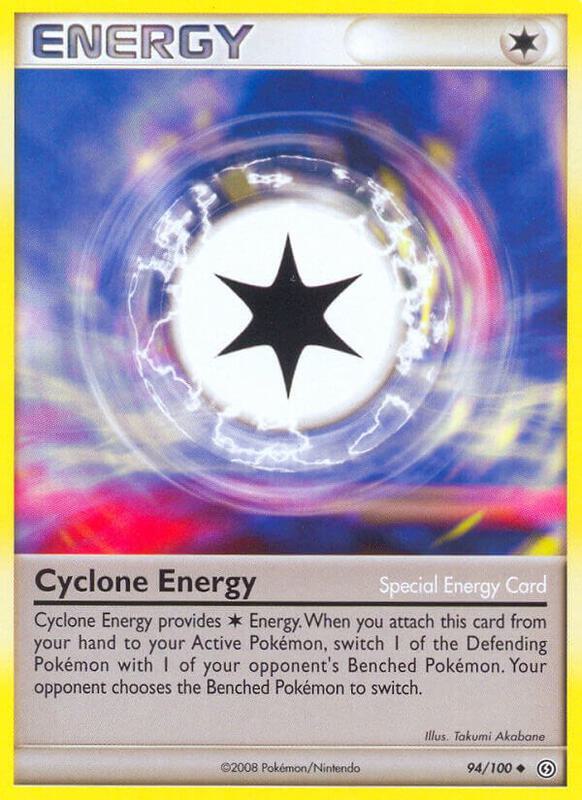 Cyclone Energy Pokemon card from Stormfront