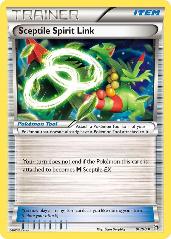 Sceptile Spirit Link Pokemon card from XY - Ancient Origins