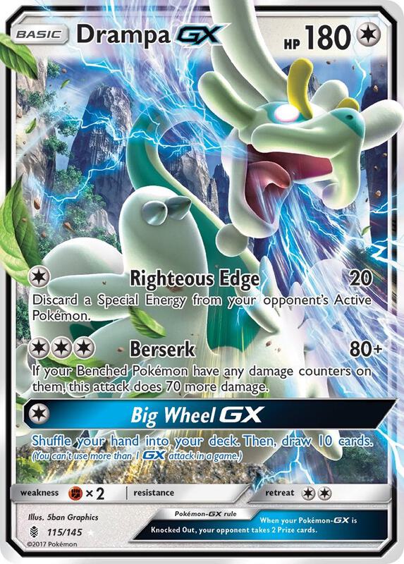 Drampa GX Pokemon card from SM - Guardians Rising