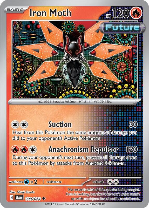 Iron Moth Pokemon card from SV: Shrouded Fable