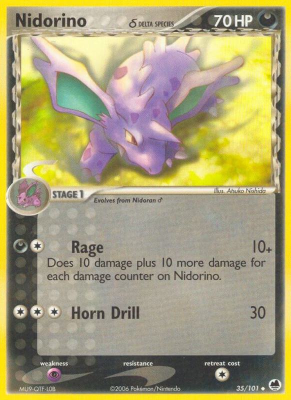 Nidorino (Delta Species) Pokemon card from Dragon Frontiers