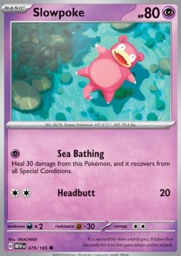 Slowpoke Pokemon card from 151