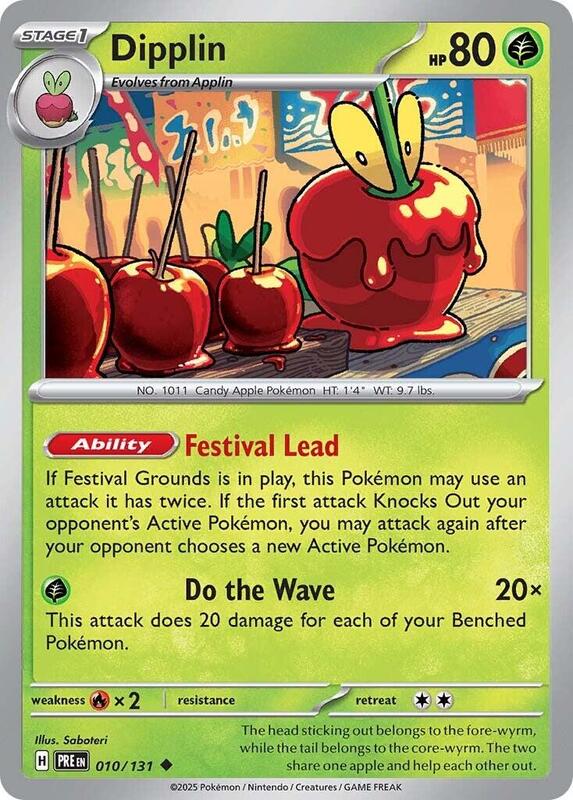 Dipplin Pokemon card from SV: Prismatic Evolutions