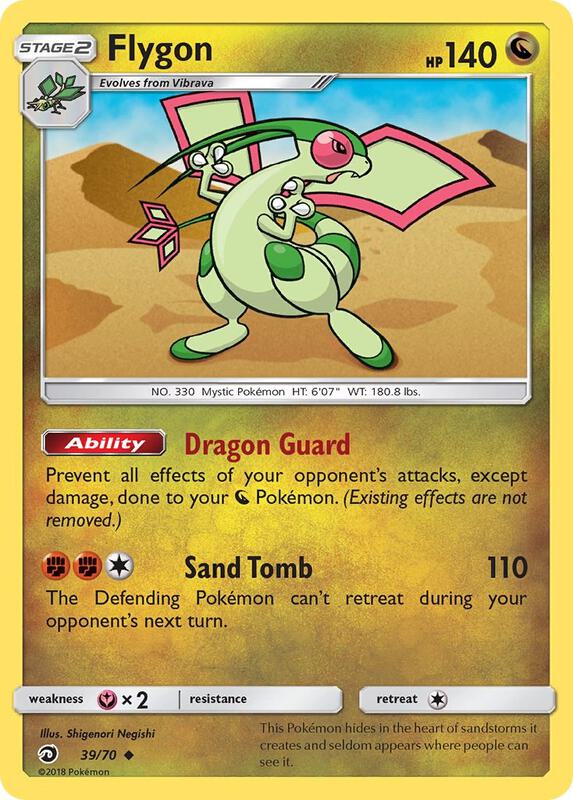Flygon Pokemon card from Dragon Majesty