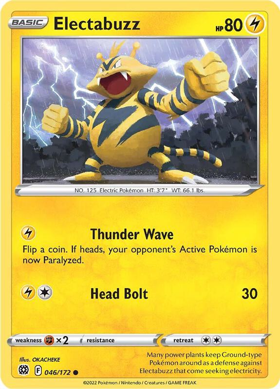 Electabuzz Pokemon card from SWSH09: Brilliant