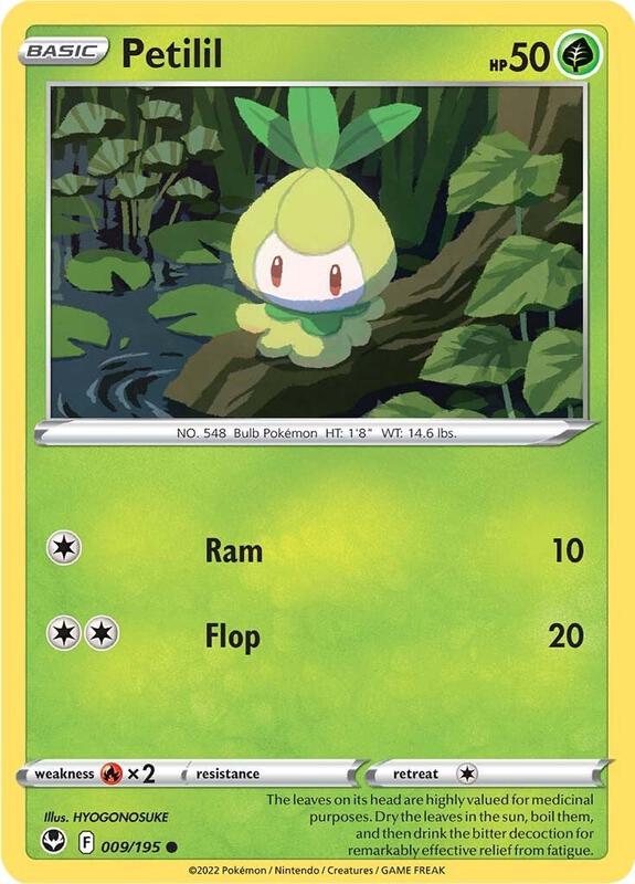 Petilil Pokemon card from SWSH12: Silver