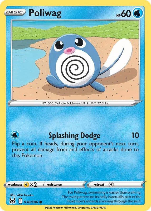 Poliwag Pokemon card from SWSH11: Lost Origin