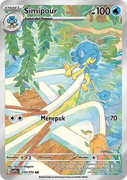 Simipour Pokemon card from Black White IDTH