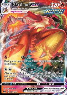 Blaziken VMAX Pokemon card from Chilling Reign