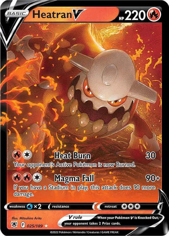 Heatran V Pokemon card from SWSH10: Astral Radiance