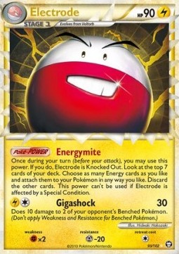 Electrode Pokemon card from Triumphant