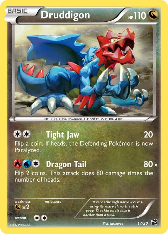 Druddigon Pokemon card from Dragon Vault