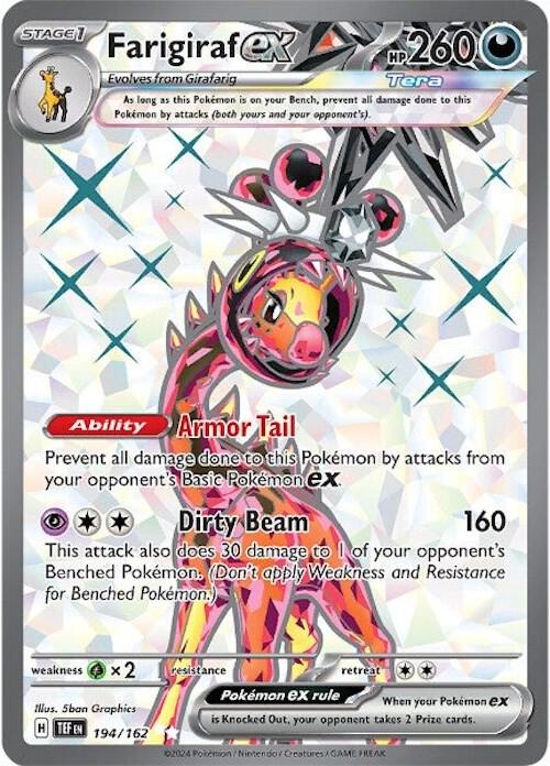 Farigiraf ex Pokemon card from SV05: Temporal Forces