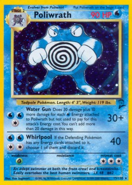 Poliwrath Pokemon card from Base Set 2