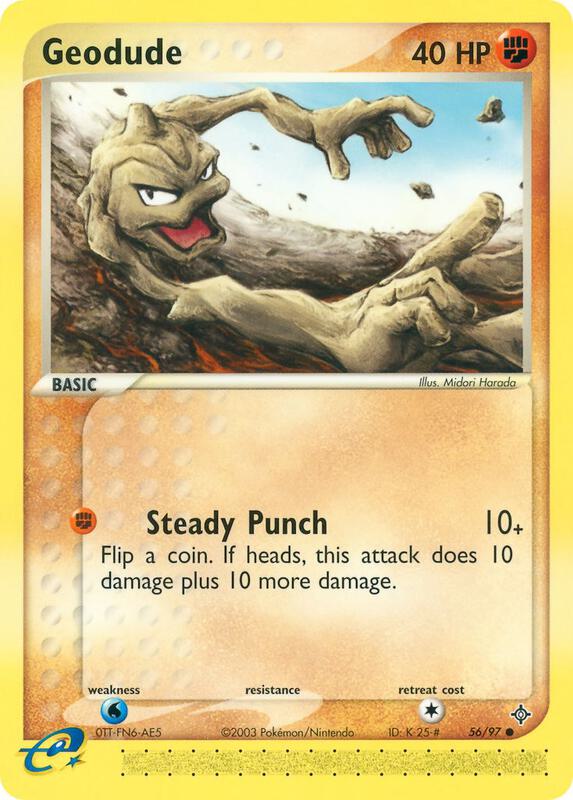Geodude Pokemon card from Dragon