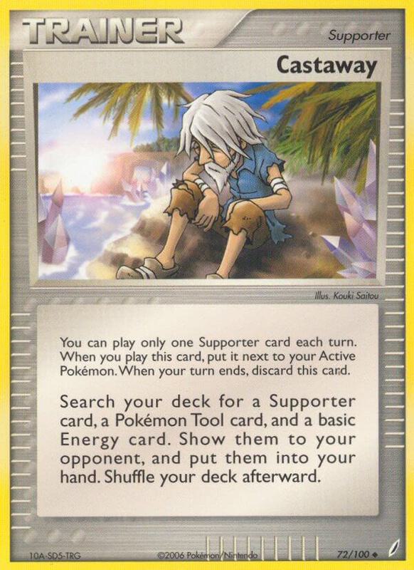 Castaway Pokemon card from Crystal Guardians