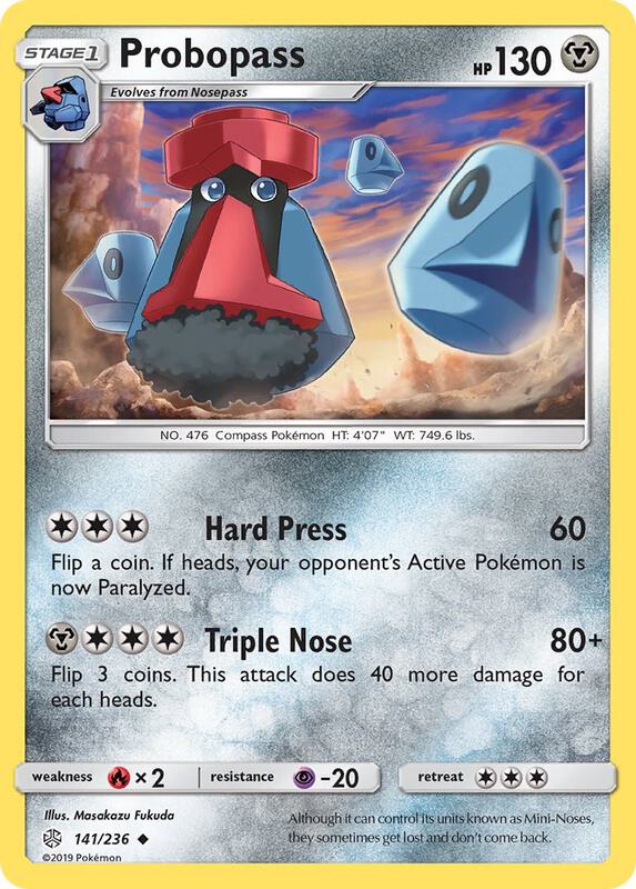 Probopass Pokemon card from SM - Cosmic Eclipse