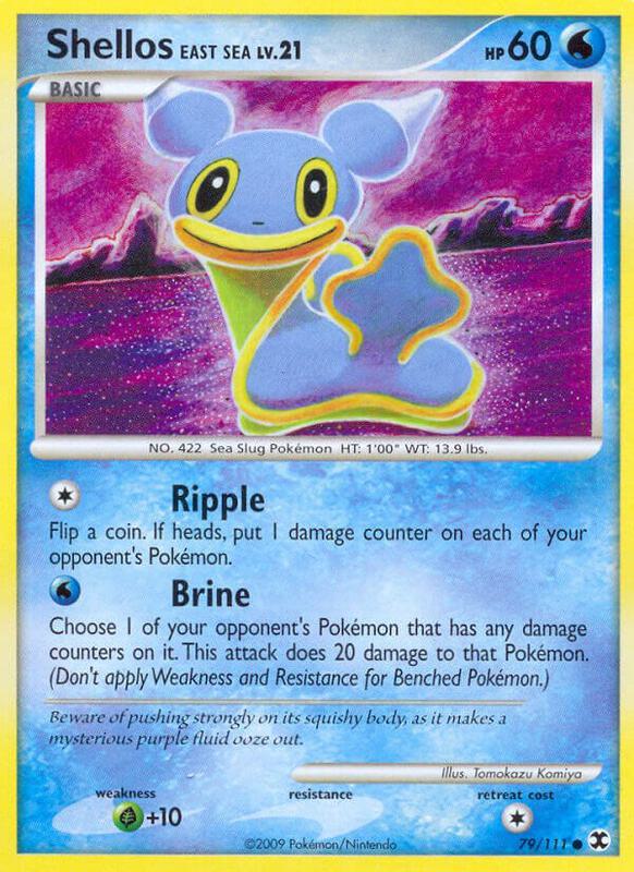Shellos East Sea Pokemon card from Rising Rivals